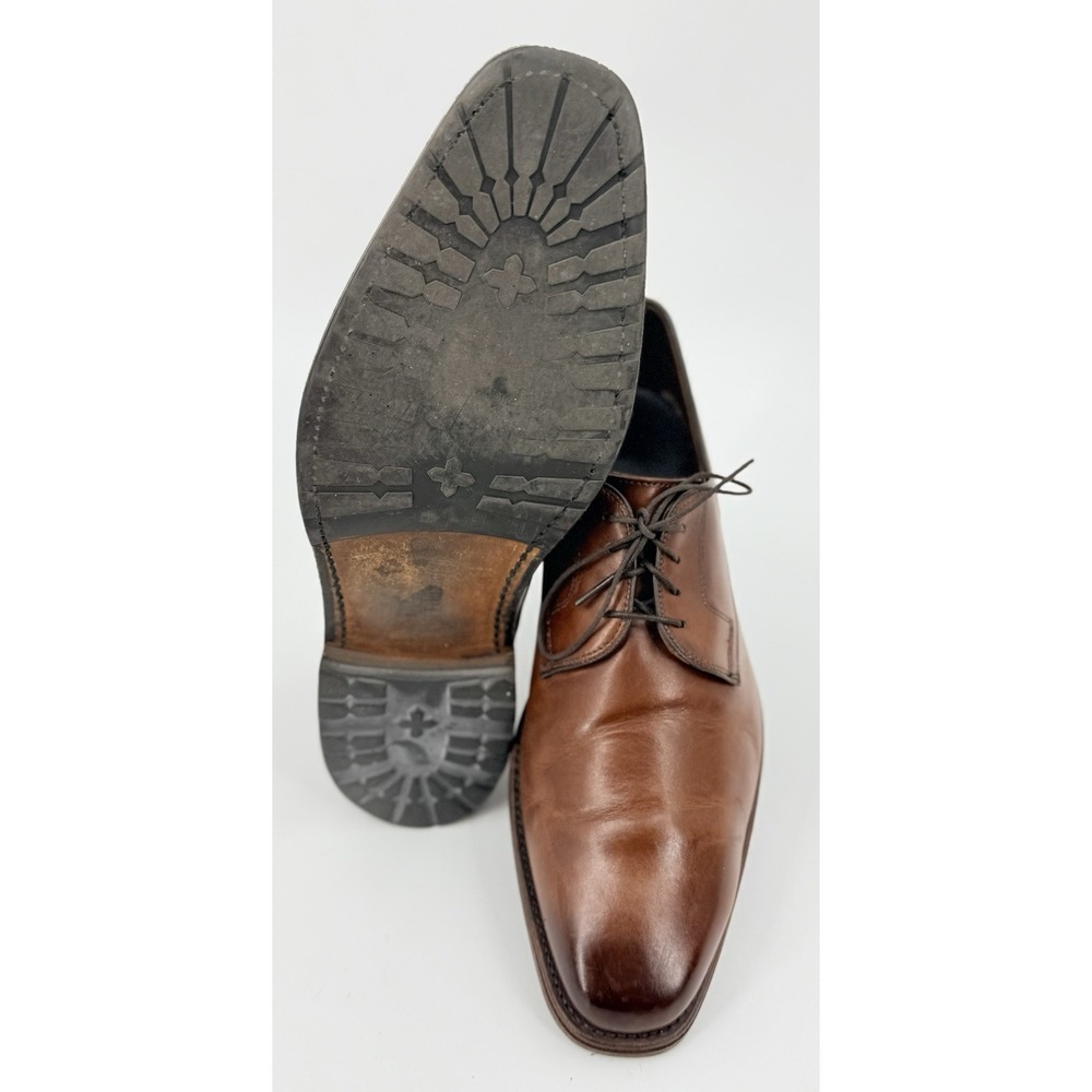 Allen Edmonds "Easton" Plain Toe Oxford Men's 10 D Brown Leather Dress Shoes - Picture 7 of 10
